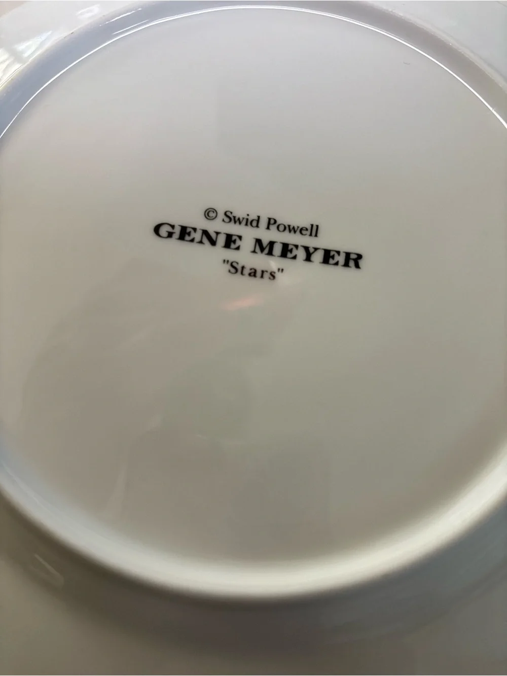 Swid Powell Gene Meyer Plates Set 3 Vintage Porcelain Salad Dessert Geometric
